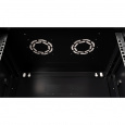 Шкаф 19" телекоммуникационный настенный, 12U 635x600х450 мм, дверь стекло, черный